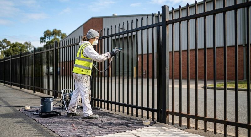 Commercial Fence Painting in Gilbert, AZ
