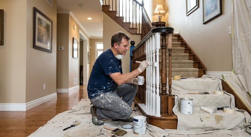 Basement Stairs Painting in Waco, TX