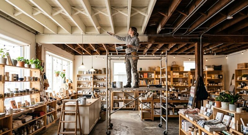 Retail Ceiling Painting in Weatherford, TX